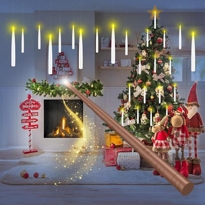Drape Your Windows in Warmth.  Flameless and magical. With a simple touch, these 6.6-inch floating candles flicker to life. Their dancing glow traces the holiday's romance, adding a serene and heartwarming tradition to your Christmas decor.